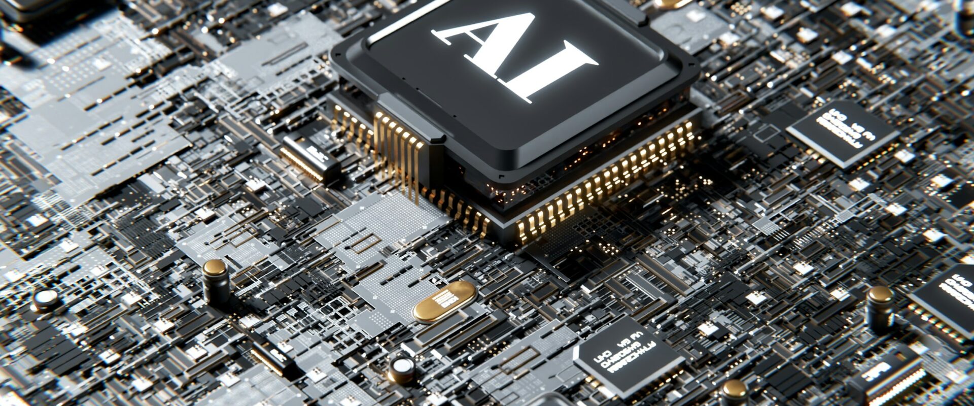 3D render of AI and GPU processors