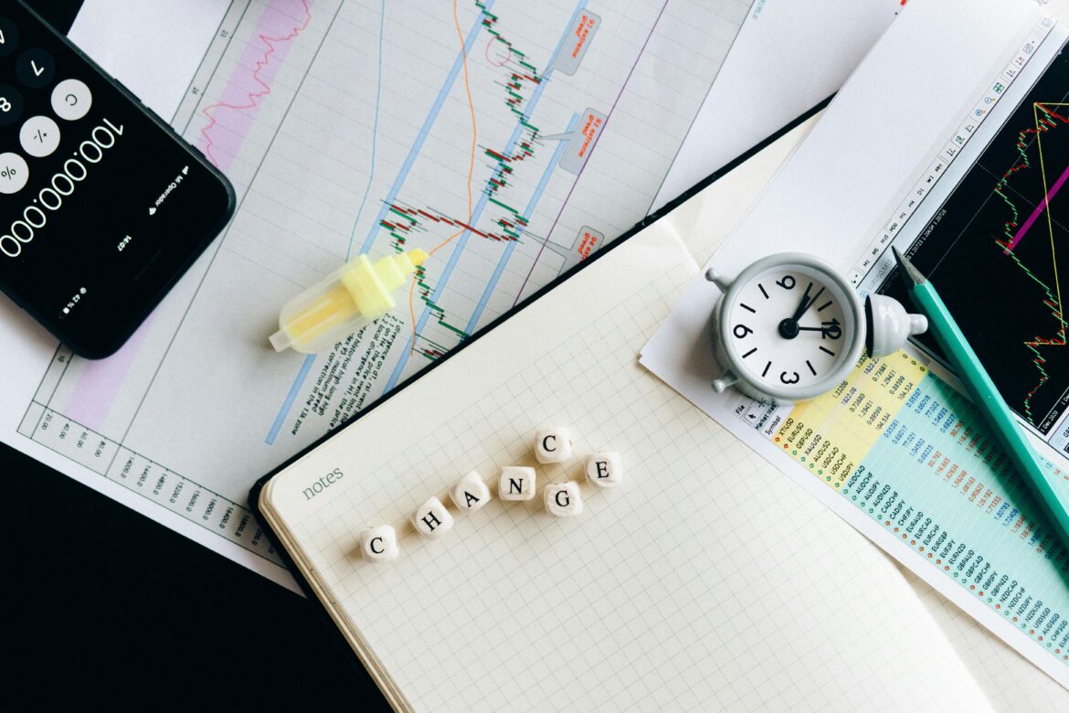 White letter blocks on beige notebook