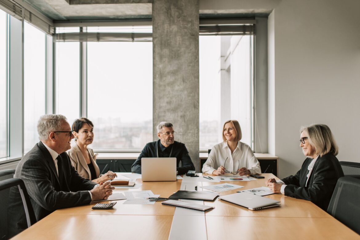 Businesspeople having a meeting