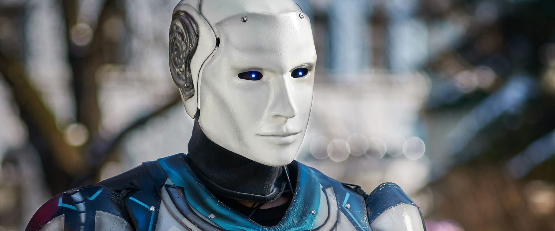 Portrait of a humanoid robot