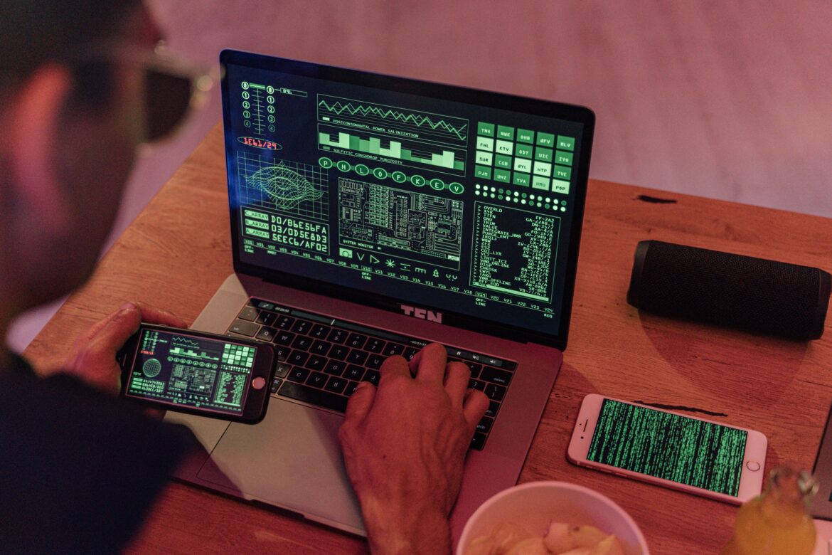 Person using black tablet computer