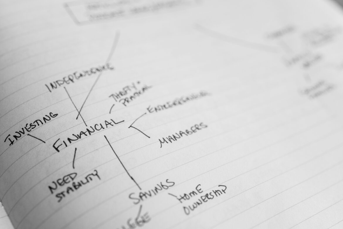 A close up photo of a business plan