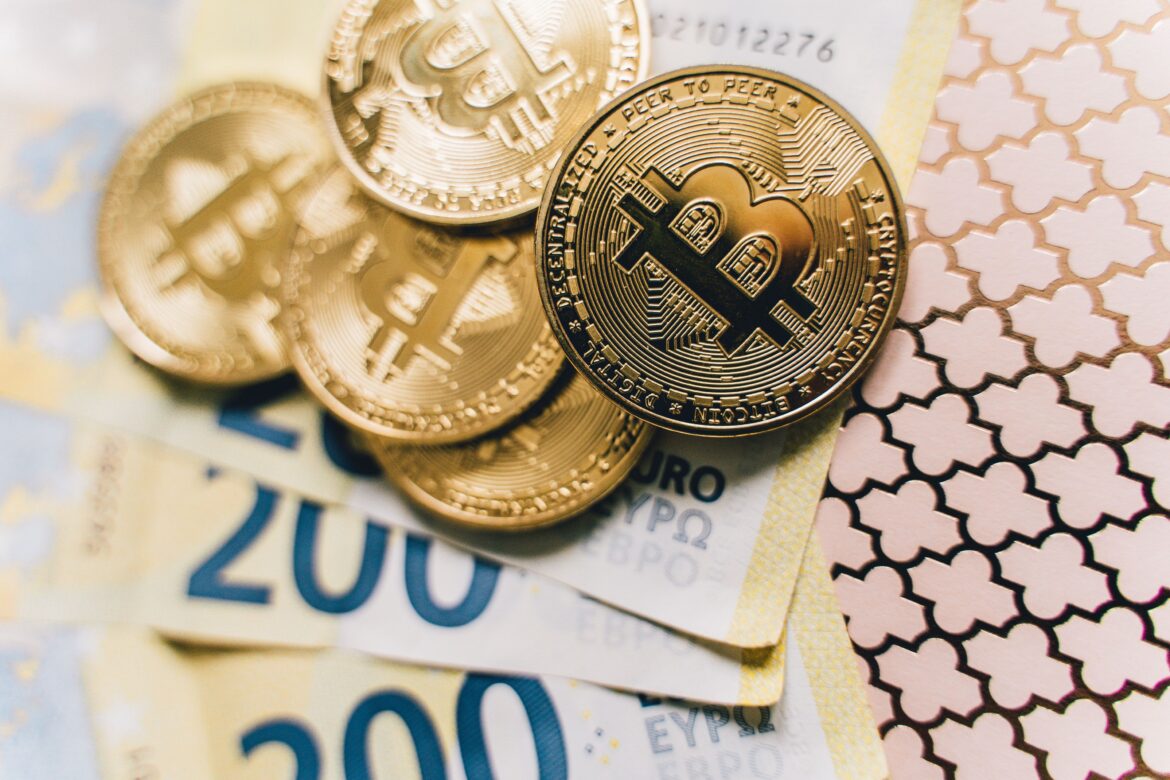 Close up shot of coins and bills