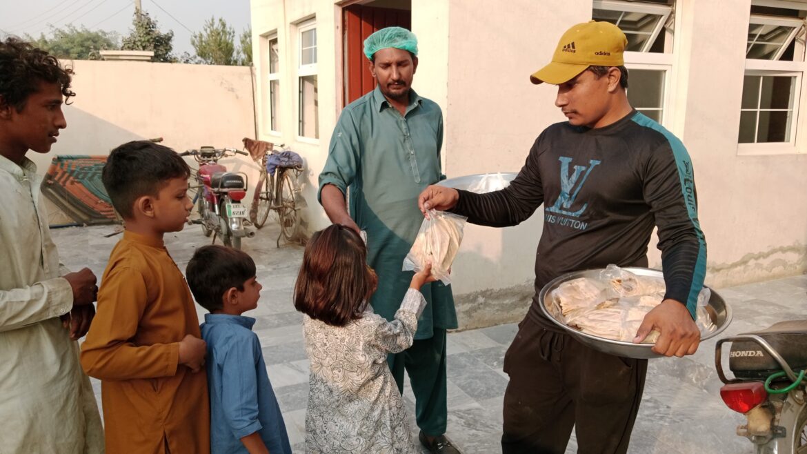 Community outreach food distribution event