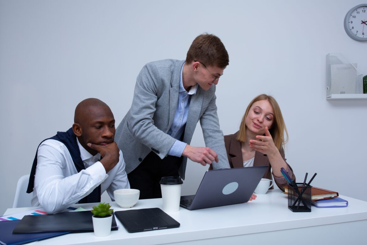 People having meeting