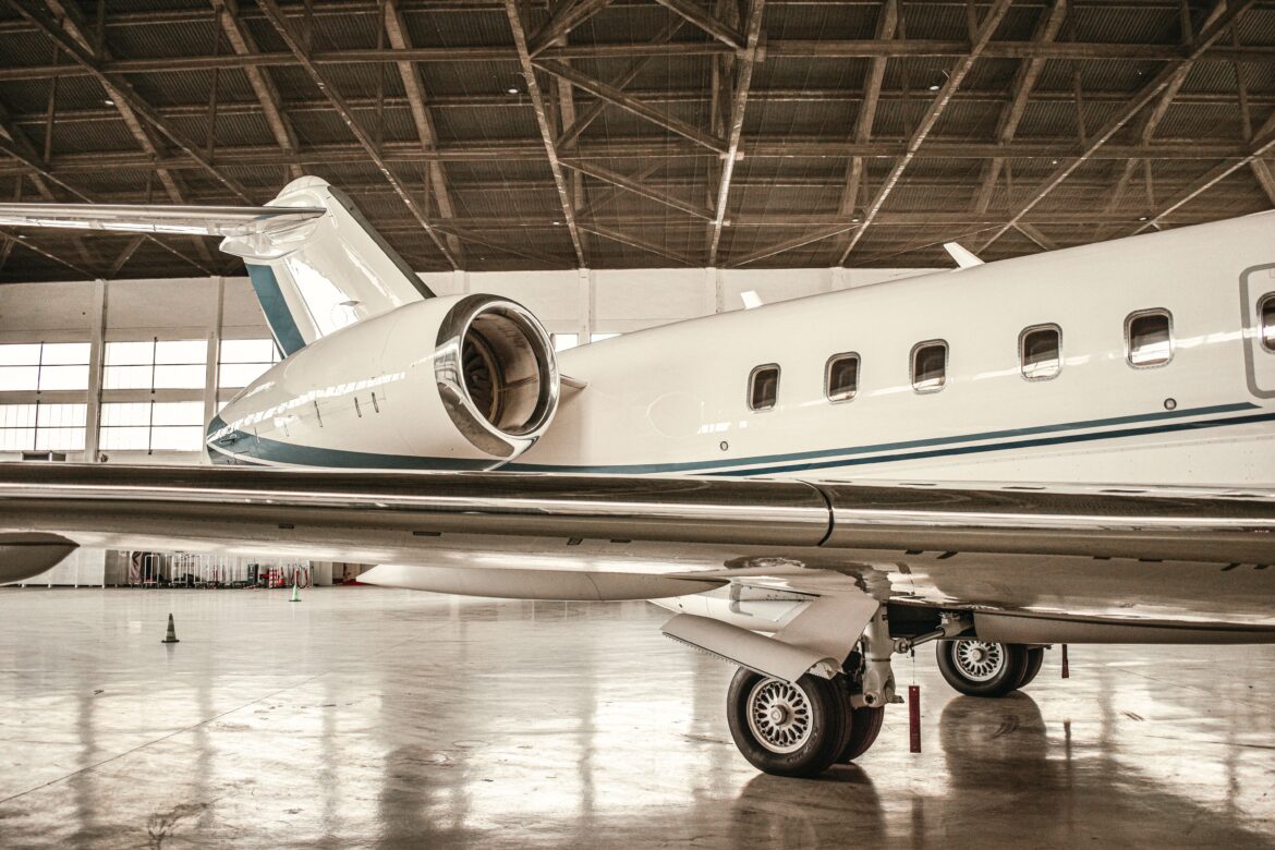 Plane in hangar