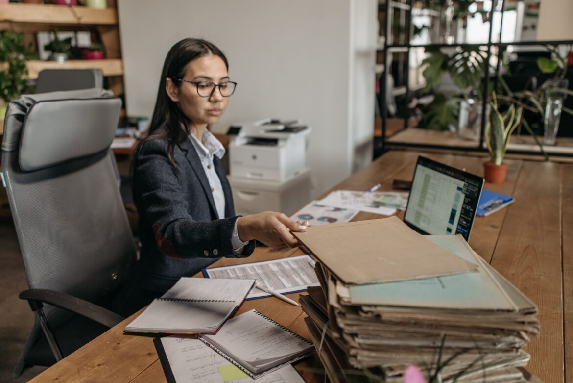 Woman working in an office